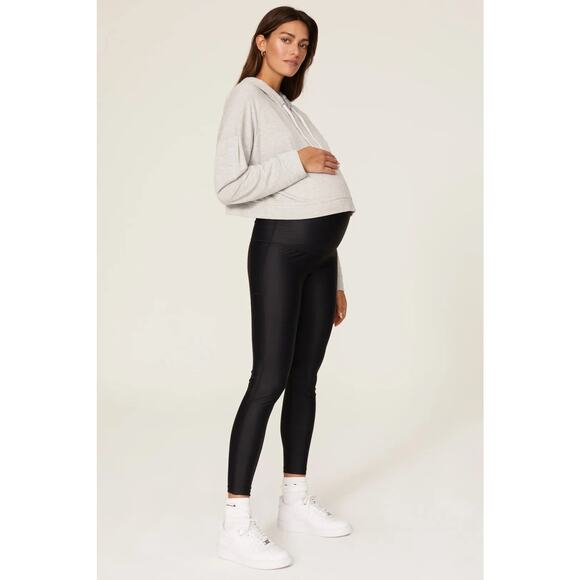 Isabella Oliver Sz 2/Medium Black Active Econyl Maternity Over Bump Leggings - Picture 1 of 7